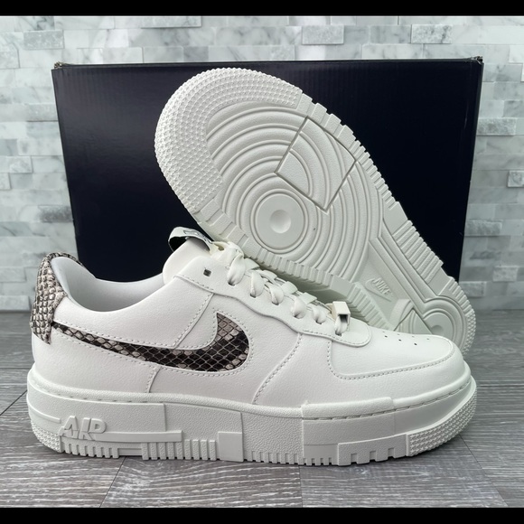 nike air force 1 pixel se snakeskin sail desert sand